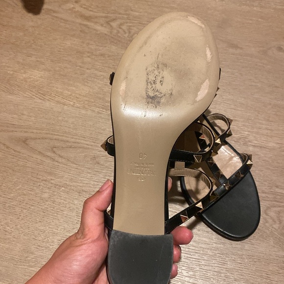 EUC Valentino Rockstud 60 Leather Mules size 40 - Picture 3 of 6